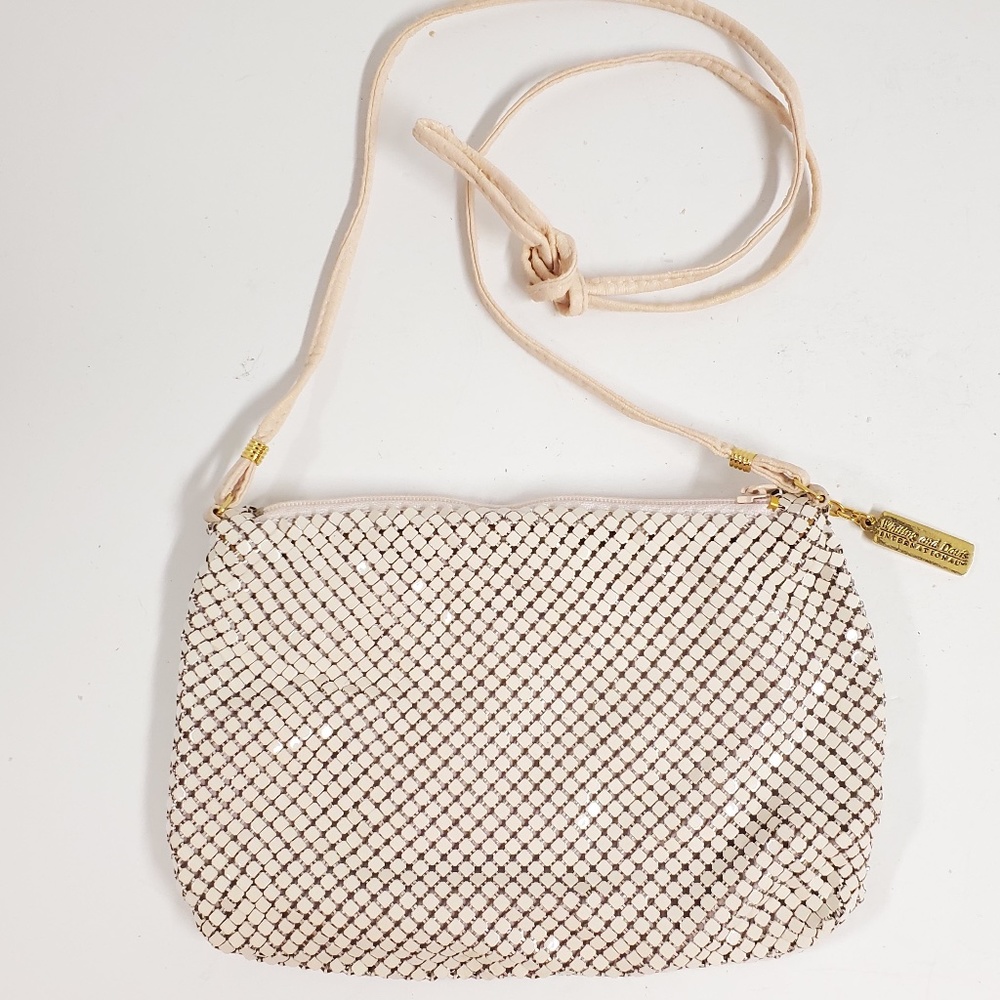 Whiting & Davis Pink Enameled Mesh Purse clutch